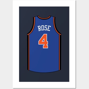 Derrick Rose New York Jersey Qiangy Posters and Art